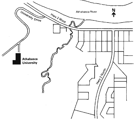 Location of Athabasca University Central
